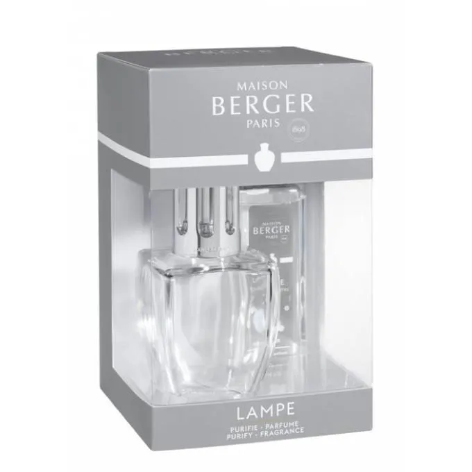 Maison Berger Paris katalytická lampa June transparentní + Neutrální čisticí směs 250 ml, dárková sada