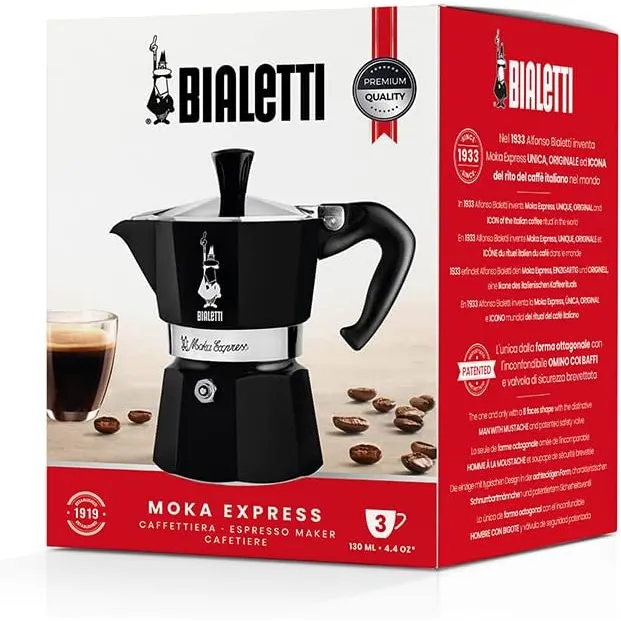 Bialetti Moka Express - moka konvice 3 šálky černá (1228003)