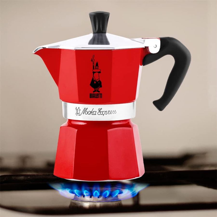 Bialetti Moka Express - moka konvice 3 šálky červená (1228009)