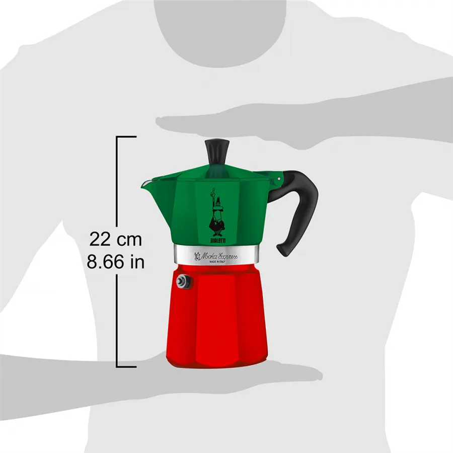 Bialetti Moka Express - moka konvice 6 šálků Tricolore Italia (5150530)