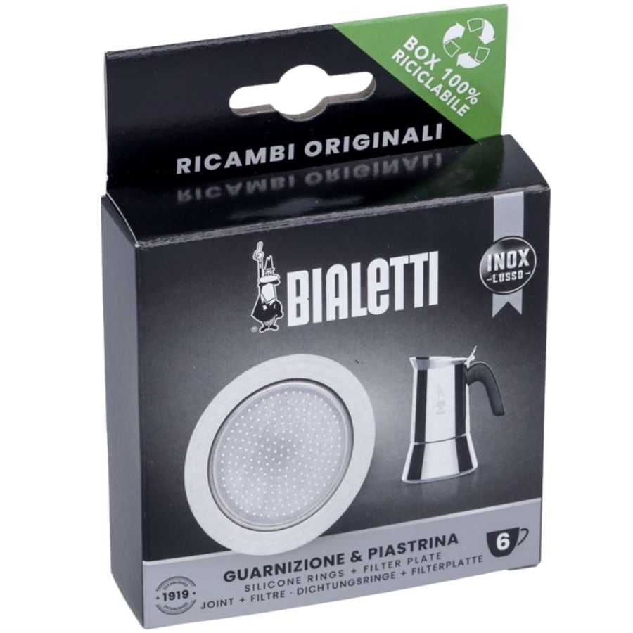 Levně Bialetti sada těsnění na 6 šálků (3 gumové těsnění + 1 sítko)