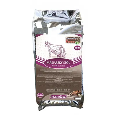 Slovakia Farma - Mäsiarsky stôl 33/20 lisované hypoalergenní granule pro psy 20+2 kg