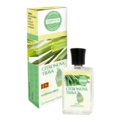 TOPVET Citronová tráva 100% silice 10 ml - trávení, vysoká teplota a relaxace 