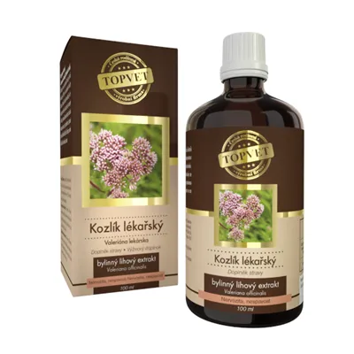 TOPVET Kozlík lékařský - Baldriánské kapky 100 ml stres, vyčerpání