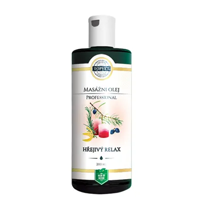 TOPVET Hřejivý relax - masážní olej professional 200 ml