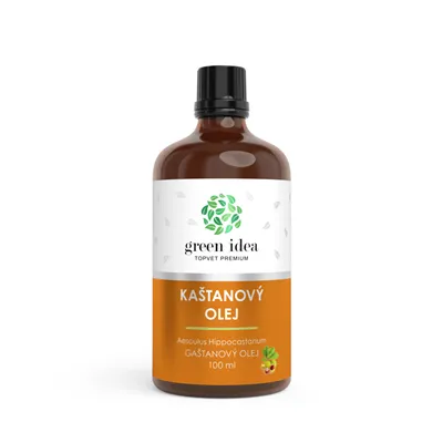 Green idea kaštanový bylinný olej 100 ml - křečové žily, hemeroidy, syndrom těžkých nohou