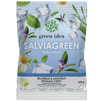 Green Idea Salviagreen bylinné bonbony 100 g
