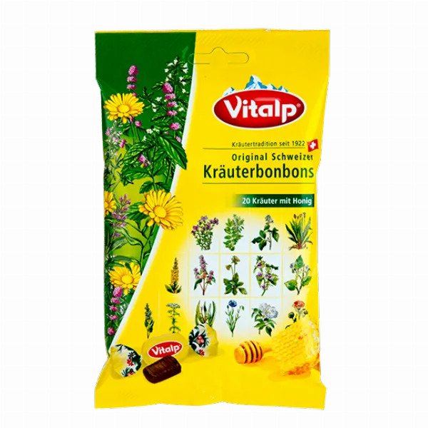 VITALP švýcarské bylinné bonbony z 20 bylin 75g