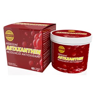 TOPVET Astaxanthin přírodní antioxidant 60 tablet
