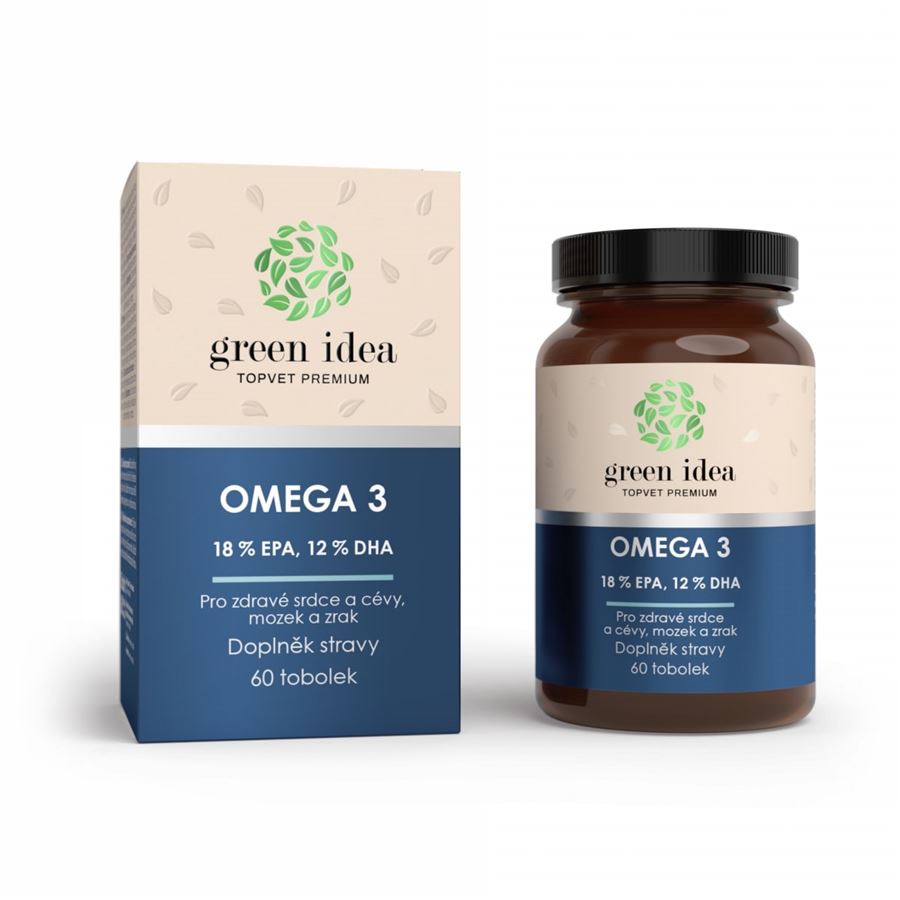 Topvet Omega 3 18% EPA 12% DHA gelové kapsle 60 tobolek