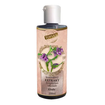 TOPVET Kostivalový extrakt 100 ml - artróza, klouby, masáže
