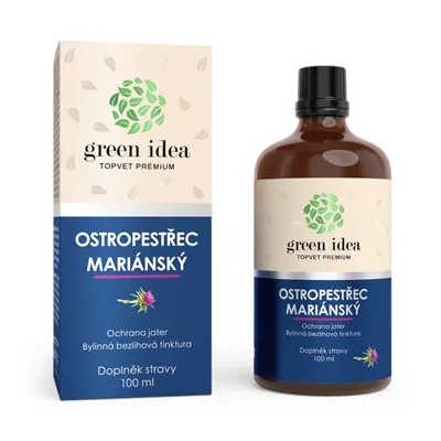 Green idea Ostropestřec bezlihová tinktura 100 ml - játra, trávení, detoxikace