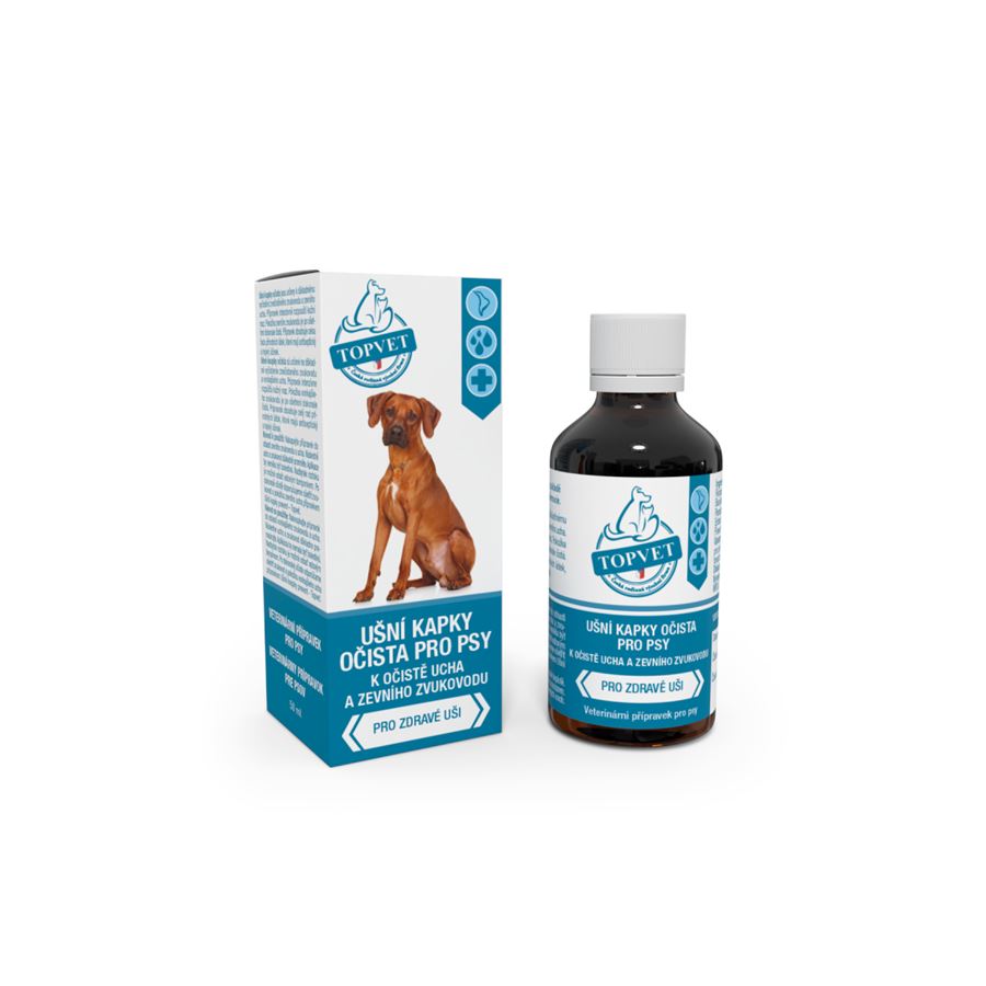 Levně Topvet Green idea ušní kapky očista pro psy 50 ml - pro zdravé uši
