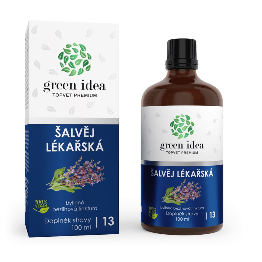Levně Green idea šalvěj lékařská bezlihová tinktura 100 ml