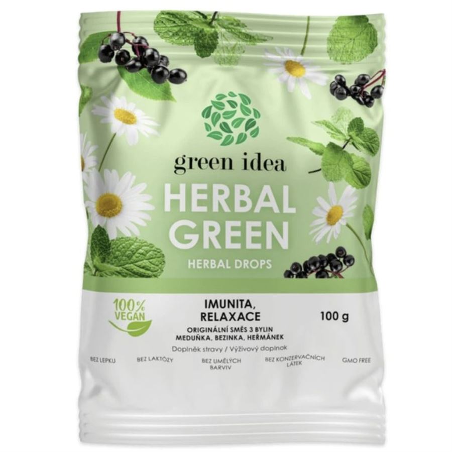 Levně Green Idea Herbal bylinné bonbony 100 g