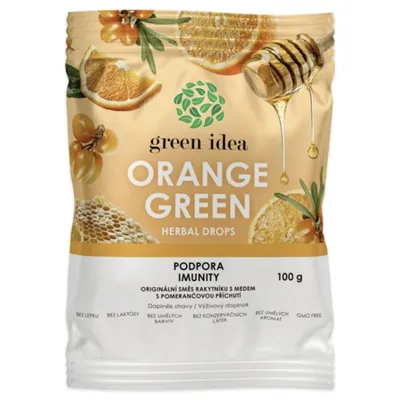 Green Idea Orange green bylinné bonbony 100 g