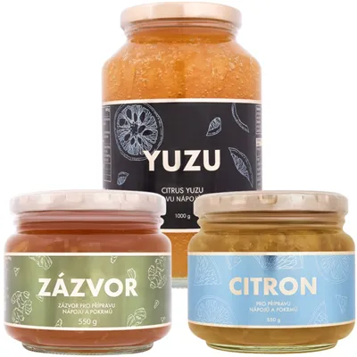 Yuzu Trio Mix (Yuzu 1000 g + Zázvor 550 g + Citron 550 g)