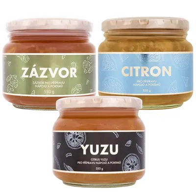Yuzu Trio Mix (Yuzu 550 g + Zázvor 550 g + Citron 550 g)