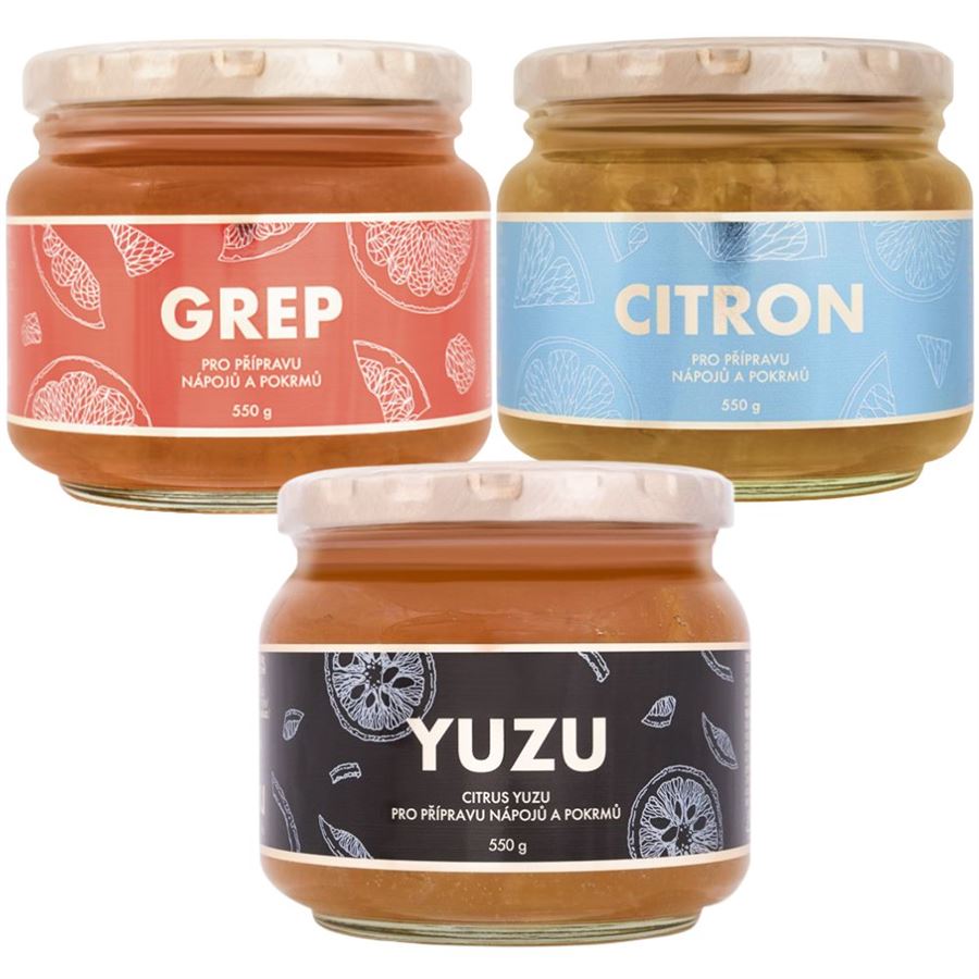 Levně Yuzu Trio Mix (Yuzu 550 g + Grep 550 g + Citron 550 g)