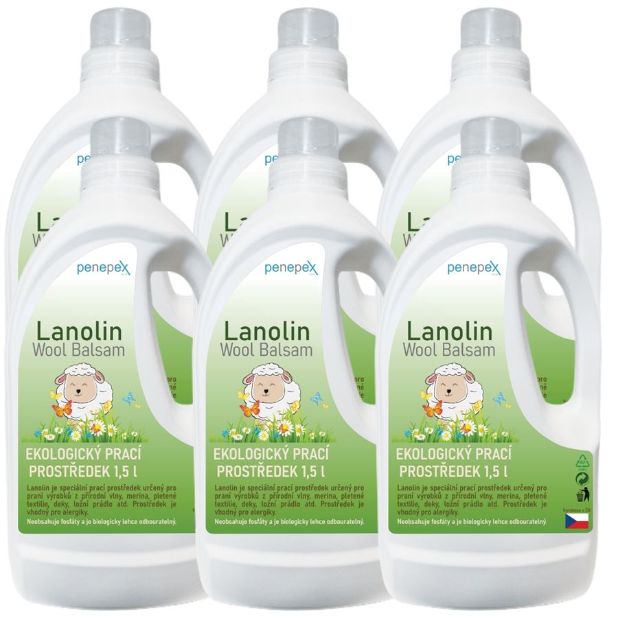 Levně Penepex Wool Balsam Lanolin prací prostředek 1,5 l 6 ks