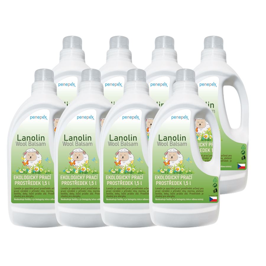 Levně Penepex Wool Balsam Lanolin prací prostředek 1,5 l 8 ks