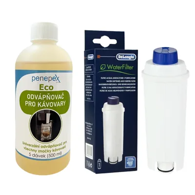DeLonghi SER3017 DLSC002 filtr do kávovaru + Penepex Eco univerzální odápňovač 500 ml
