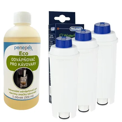 DeLonghi SER3017 DLSC002 filtr do kávovaru 3 ks + Penepex Eco univerzální odápňovač 500 ml