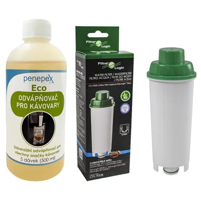 FilterLogic CFL-950B filtr do kávovaru DeLonghi DLS C002 + Penepex Eco univerzální odápňovač 500 ml