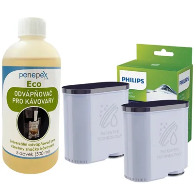 Philips AquaClean CA6903/10 filtr do kávovaru 2 ks +  Penepex Eco univerzální odvápňovač 500 ml
