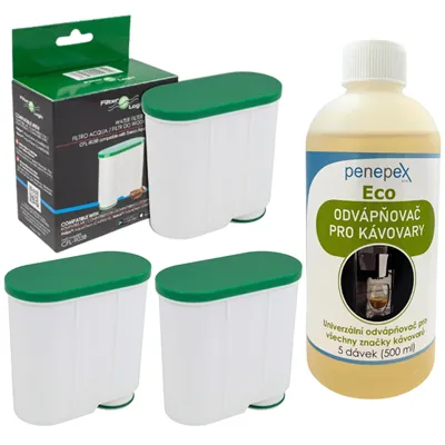 FilterLogic CFL-903B za Saeco/Philips AquaClean CA6903/00-10 3 ks + Penepex Eco univerzální odvápňovač 500 ml