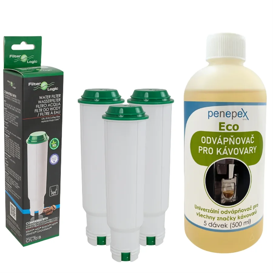 FilterLogic CFL-701B filtr za Nivona Claris NIRF700 3 ks + Penepex Eco univerzální odvápňovač 500 ml