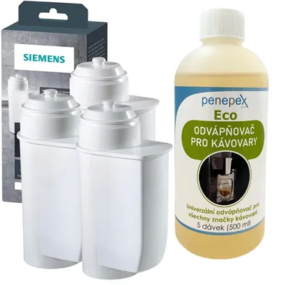 Siemens Brita Intenza TZ70003 17004340 filtr do kávovaru (3 ks) + Penepex Eco univerzální odvápňovač 500 ml