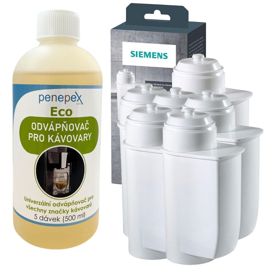 Levně Siemens Brita Intenza TZ70003 17004340 filtr do kávovaru (6 ks) + Penepex Eco univerzální odvápňovač 500 ml