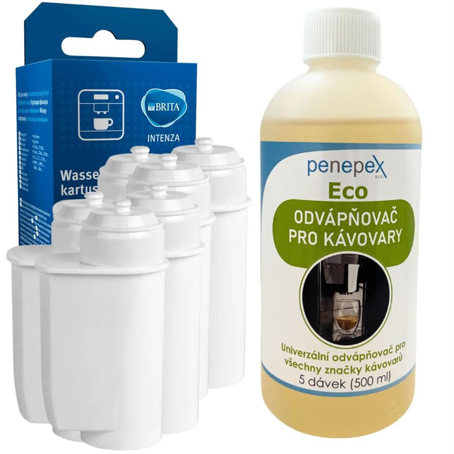Levně Siemens Brita Intenza 17000705 filtr do kávovaru (6 ks) + Penepex Eco univerzální odvápňovač 500 ml