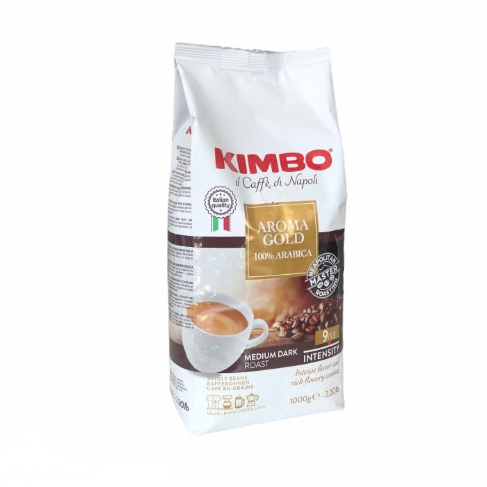 Levně Kimbo Aroma Gold 100% Arabica zrnková káva 1 kg