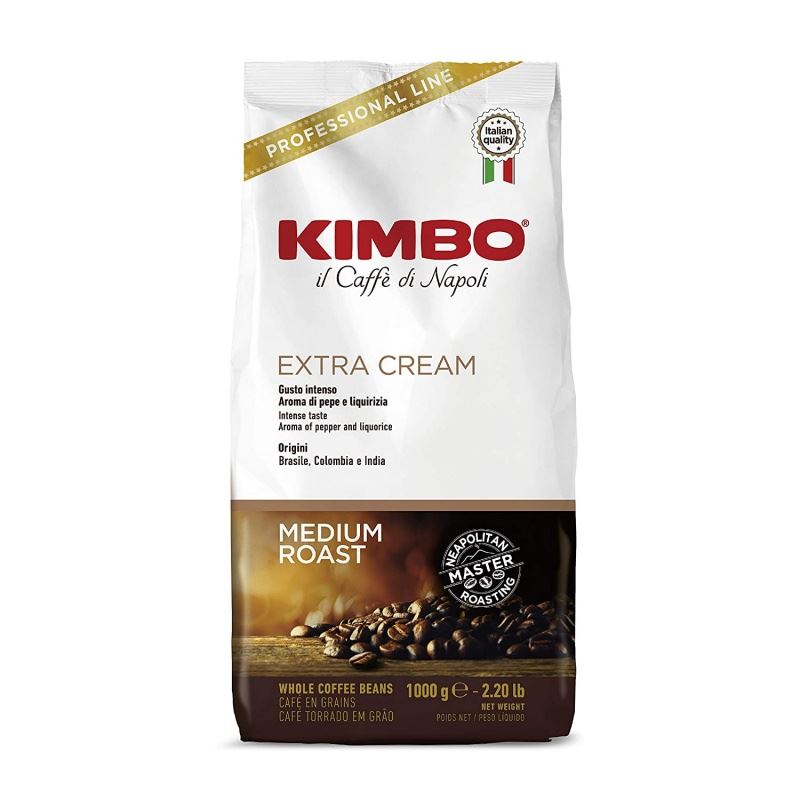 Levně Kimbo Espresso Bar Extra Cream, zrnková káva, 1000g