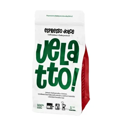 Velatto Espresso Dolce zrnková káva 1 kg (100% Arabica)
