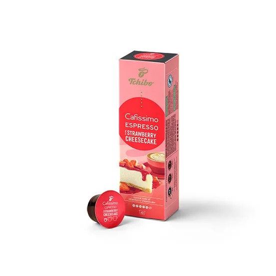 Tchibo Cafissimo Flavoured Espresso – Strawberry Cheesecake 10 kapslí