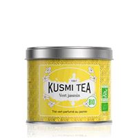 Kusmi Tea Organic Green Jasmine, sypaný čaj v kovové dóze (100 g)