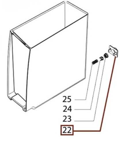 Saeco Philips držák ventilu nádoby na vodu 421944040061
