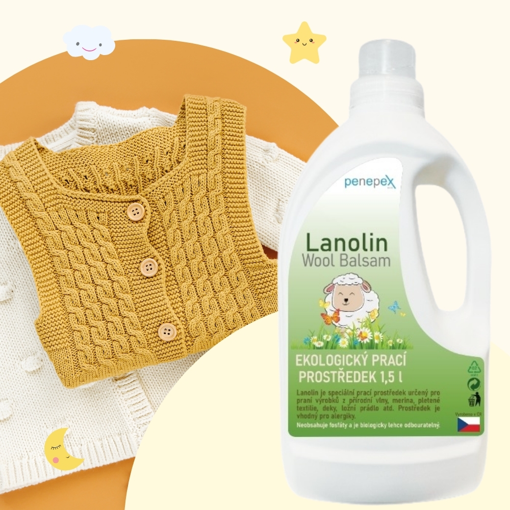 Penepex Lanolin prací prášek na Merino vlnu a dětské oblečení